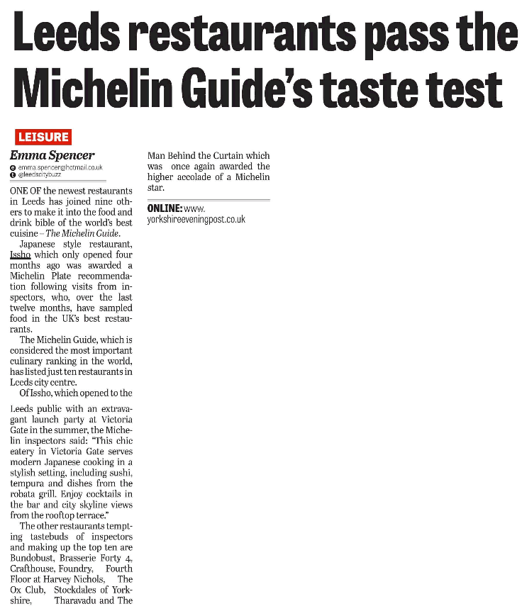 Michelin Guide - Issho